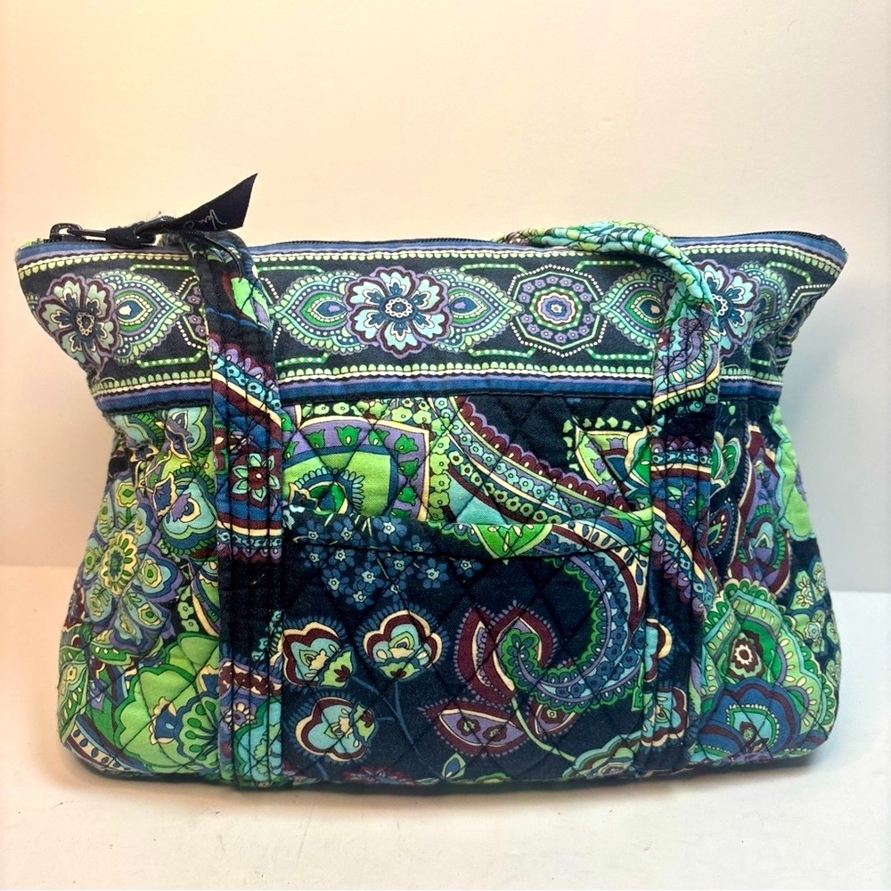 Vera Bradley Shoulder Bag Blue Rhapsody Quilted Tote Retired Medium 12x8x4